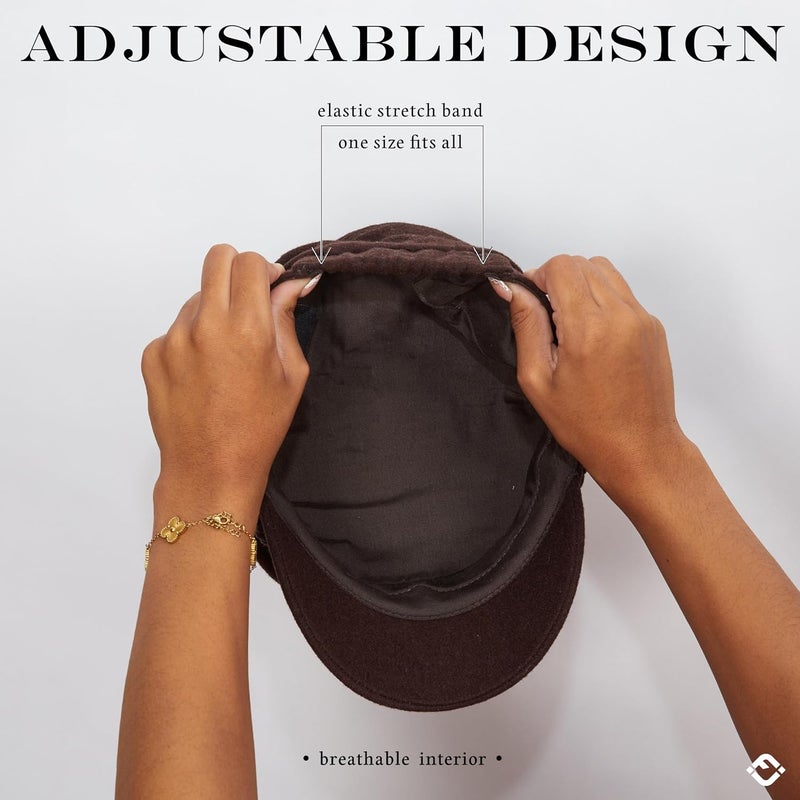 Funky Junque Newsboy Hat for Women – Trendy Greek Fisherman Cap, Classic Women's Baker Boy Newsies Hat, Ladies Fashion Caps - Image 5